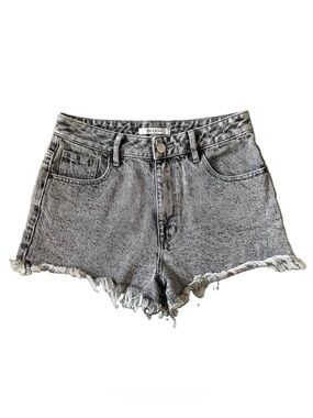 Pacsun Women's Acid Wash‎ Gray Denim Shorts SZ 26 High Rise Festival 100% Cotton